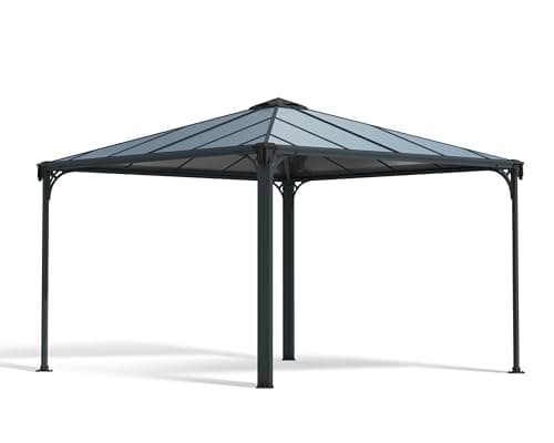 Palram - Canopia 12x12 Palermo Gazebo 3600 - Gray / Gray (HG9152)