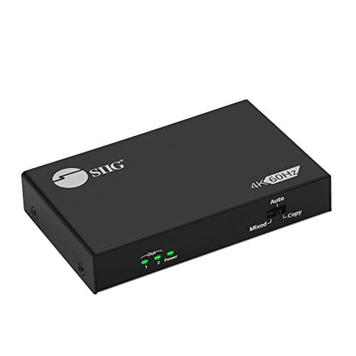SIIG 2 Port HDMI 2.0 4K @60Hz HDR Splitter with EDID & Downscaler ...
