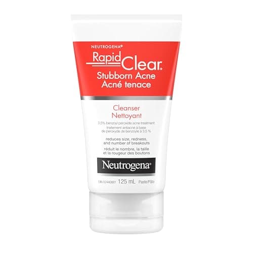 Neutrogena Rapid Clear Stubborn Acne Facial Cleanser, Benzoyl Peroxide ...