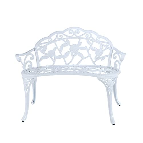 Black Cast Aluminium Bench | Metal garden benches, Metal outdoor bench ...