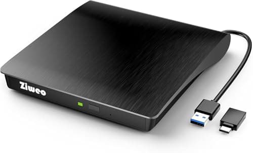 Rioddas External CD Drive USB 3.0 Portable CD/DVD +/-RW Drive ...