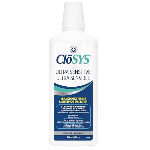 Amazon.com : CloSYS Ultra Sensitive Mouthwash, Unflavored Alcohol ...