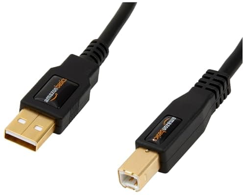 Amazon Basics USB 2.0 Printer Cable (A-Male to B-Male) 6 Feet