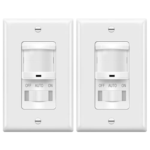 TOPGREENER Motion Sensor Light Switch, PIR Occupancy Detector, 4A, 500W ...