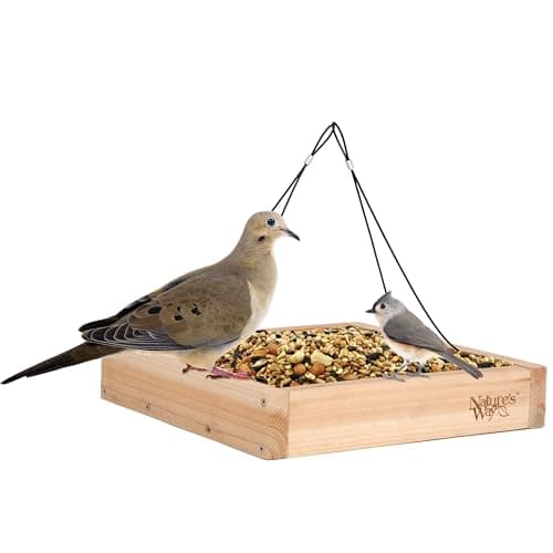 Nature's Way Cedar Platform Tray Bird Feeder 2QT, Brown - Walmart.com