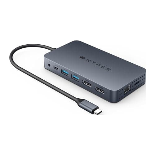 Hyper HyperDrive VIPER 10-in-2 USB-C Hub (Gigabit Ethernet, USB-C, HDMI ...