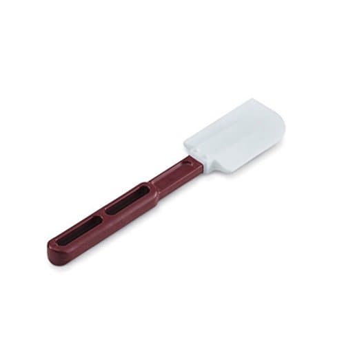Vollrath White Silicone High-Temperature Flat Spatula with Brown ...