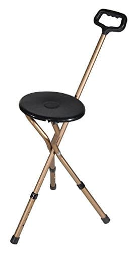 Drive Medical Folding Lightweight Cane with Sling Style Seat