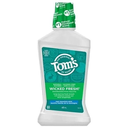Tom's of Maine Natural Wicked Fresh! Mouthwash, Cool Mountain Mint, 16 ...
