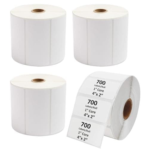 ULINE S-5954 Open Case 3 Rolls 6x4 Thermal Transfer Labels Zebra Eltron ...