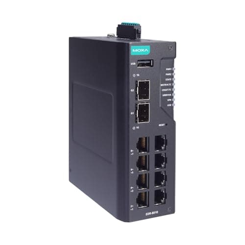 Moxa EDR-G902, Cortafuegos industrial, 1 WAN, NAT, 10 VPN Tunnell ...