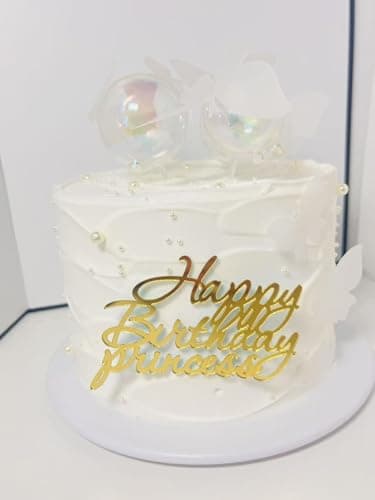 'Happy Birthday' Rose Gold Cake Topper
