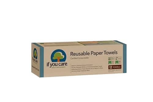Amazon.com: If You Care Reusable Paper Towels– 12 CT Sheets – 100 ...