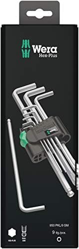 Wera 950-9 Hex-Plus Multicolour HF 1 L-Key Hex Key Set With Holding Fu ...