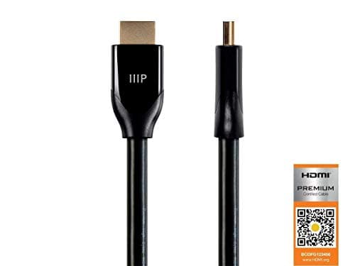 Monoprice Certified Premium High Speed HDMI Cable, 4K @ 60Hz, HDR ...