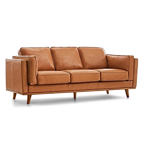 Valencia Artisan Full Leather Sofa 88" - …