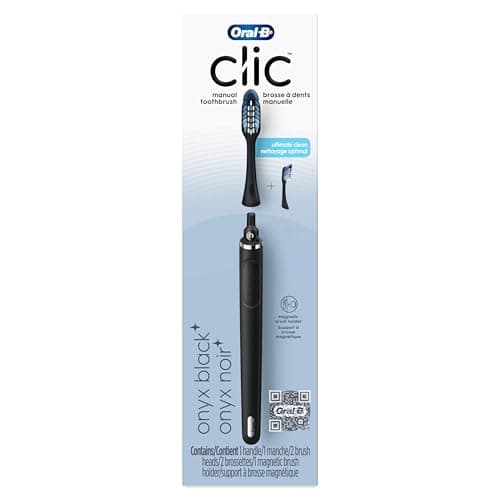 Oral-B Clic Manual Medium Bristle Toothbrush with Magnetic Holder ...