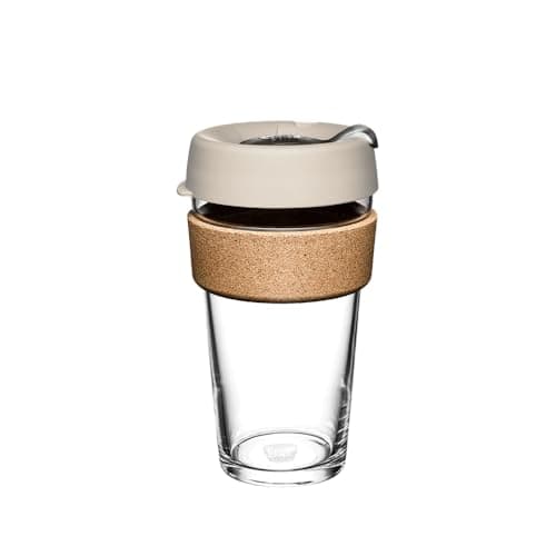 KeepCup Brew Cork Glass Reusable Coffee Cup L Black 16oz| Redber Coffee