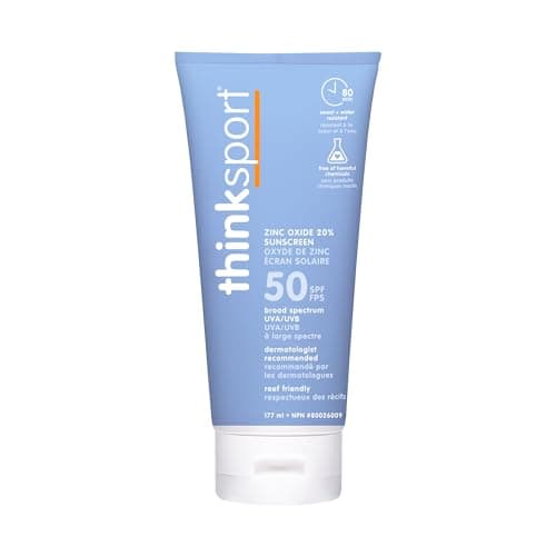 Amazon.com: Thinksport SPF 50+ Mineral Sunscreen – Safe, Natural ...