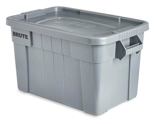Rubbermaid Commercial Products Brute 20-Gallon (80-Quart) Gray Tote ...