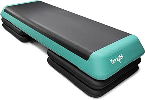 Yes4All KC6V Adjustable Aerobic Exercise Step Platform 40 inch with 4 ...