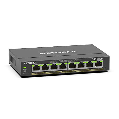 Netgear GS308EP-100PES Switch 8 Ports Gigabit, 4 x PoE+ (W)