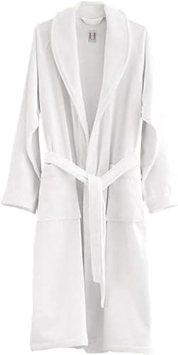 Light terry and Linen Bathrobe | Frette