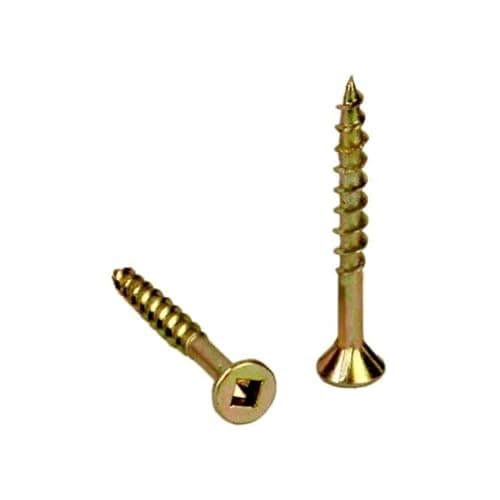 Yellow Zinc All-Purpose Screw, Bugle Head, Square Drive, Coarse Thread ...