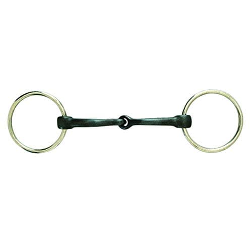 Korsteel Stainless Steel Jointed Beval Loose Ring Snaffle Bit