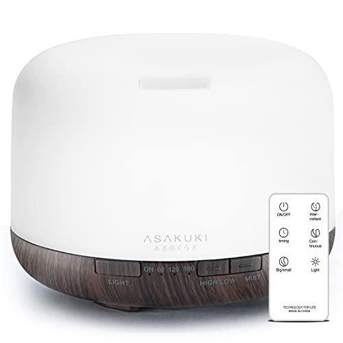 Amazon.com: ASAKUKI 500ml Premium, Essential Oil Diffuser with ...