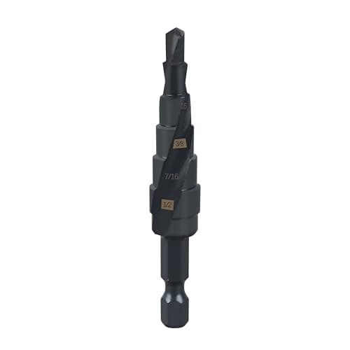 MILWAUKEE Shockwave Impact Duty 1/4" 12 Hole Black Oxide Step Drill Bit ...