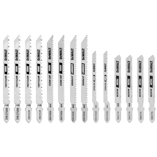 DEWALT 15-Pack T-shank Bi-metal Jigsaw Blade Set in the Jigsaw Blades ...