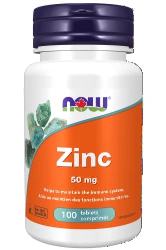 NOW Foods Zinc Gluconate 50mg 100 Tablets