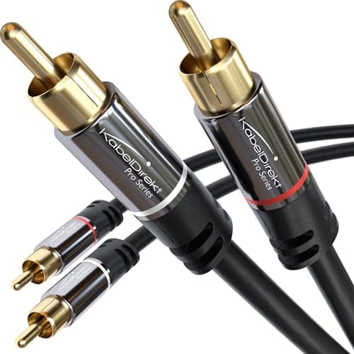 Amazon.com: KabelDirekt – RCA/Phono Y Cable – 10ft Long – 1 to 2 ...