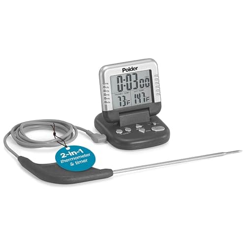 Polder THM-362-86 Oven Meat Thermometer with Heat Resistant Probe and ...