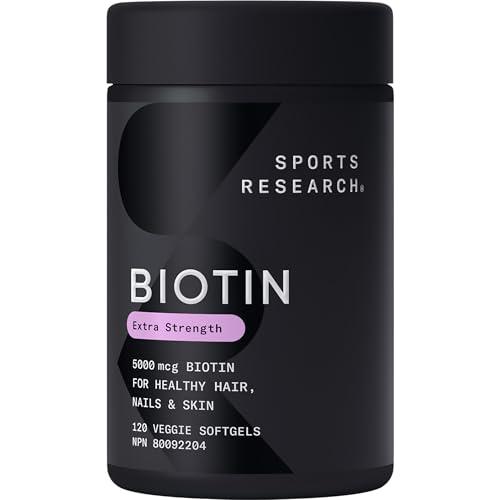 Sports Research Biotin 5000 mcg Supplement