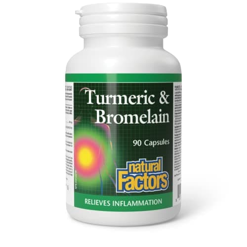 Natural Factors Turmeric & Bromelain 450 mg 90 Caps - Walmart.com
