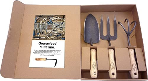 Amazon.com : Dewit 3-Piece Tool Gift Set with 3-Tine Cultivator, Forged ...