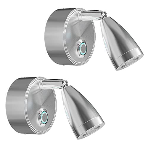 2X 12V LED Swivel Reading Light Cool Lights RV Caravan Boat Ipad Map ...