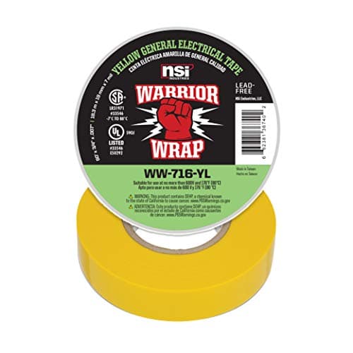 NSi Industries WW-732 WarriorWrap 3/4" Premium Electrical Tape, Red, 6