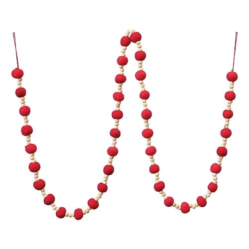 White Felt Ball Christmas Tree Garland | Pottery Barn Kids