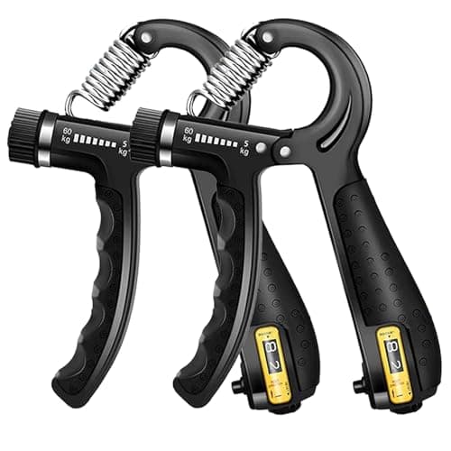 Grip Strength Trainer Counting Forearm Strengthener Workout Kit 5 Packs ...