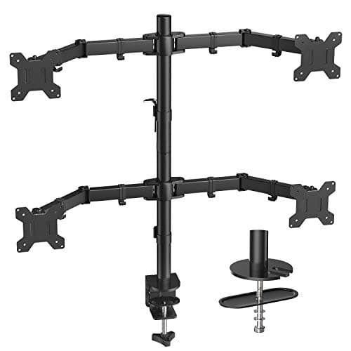 HUANUO Quad Monitor Stand, 4 Monitor Stand for 13-27 inches Computer ...