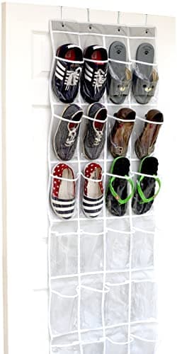 Organisateur de chaussures transparent Simple Houseware à suspendre au-dessus de la porte