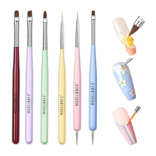 Amazon.com: Modelones Nail Art Brushes Set, Nail Brush kit Gel ...