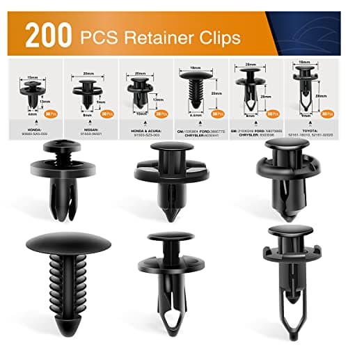 GOOACC clips universels pour carrosserie - assortiment de fixations
