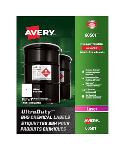Avery UltraDuty GHS Chemical Labels