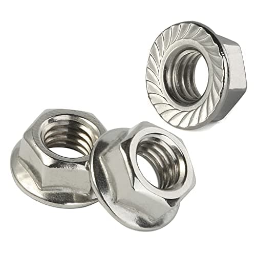 Stainless Steel Serrated Flange Hex Nuts Lock Nuts - Nut and Fasteners