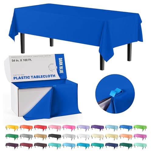 Exquisite White Round Tablecloths Plastic Table Cloth Disposable 48 ...