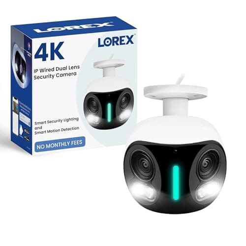 Amazon.com : Lorex 4K 8MP IP Wired Dual Lens Outdoor Security Camera ...